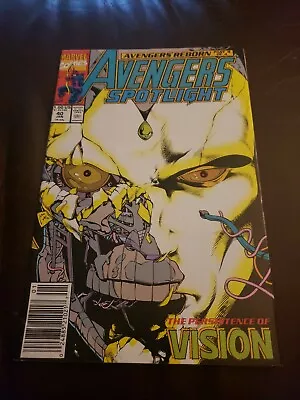 Buy Avengers Spotlight #40 VF 1st App Of Re Vision Newsstand Wandavision Marvel 1991 • 15.52£