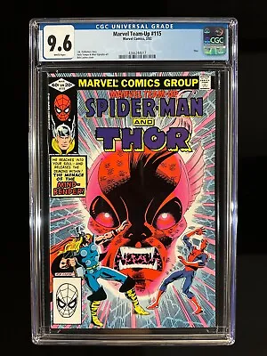 Buy Marvel Team-Up #115 CGC 9.6 (1982) - Thor & Spider-Man • 54.45£