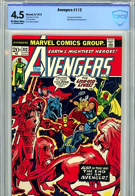Buy Avengers #112 (1973) Marvel CBCS 4.5 OW/White 1st Appearance Of Mantis! • 45.43£
