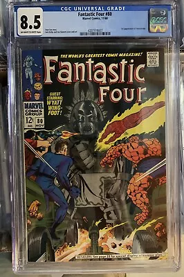 Buy Fantastic Four #80 CGC 8.5 VF+ OWW 1st App Tomazooma 1968 Silver Age Jack Kirby • 108.72£