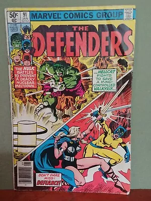 Buy The Defenders #91 - Hulk Valkyrie 1981 Marvel  Newsstand Daredevil Cameo  3.0 • 2.09£