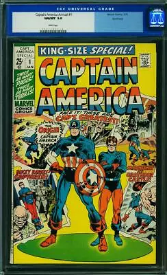 Buy Captain America Annual #1 CGC 9.8 1971 Rare WHITE PAGES!! Avengers! N3 318 Cm • 1,863.31£