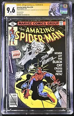 Buy Amazing Spider-Man #194 - Marvel 1979 CGC 9.6 1st App Of Black Cat SIGNED X3 Lee • 1,552.44£