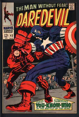 Buy Daredevil #43 6.0 // 1st Battle Daredevil Vs Captain America Marvel Comics 1968 • 64.46£