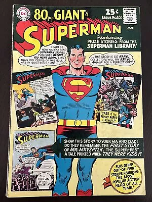Buy Superman 80 Pg. Giant Issue #183 SUPERMAN LIBRARY GENUINE 1965 DC Comic Book • 46.13£