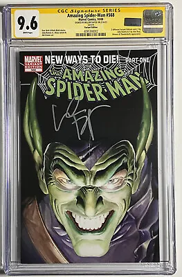 Buy AMAZING SPIDER-MAN 568 CGC SS 9.6 Signed WILLEM DAFOE, Green Goblin Alex Ross NM • 314.53£