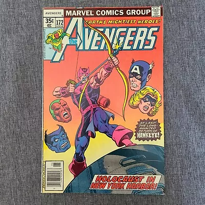 Buy The Avengers #172, Marvel 1978, Hawkeye Rejoins • 3.88£