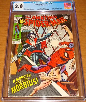 Buy October 1971 Marvel Comics Amazing Spider-Man #101 1st Morbius CGC 3.0 • 213.57£