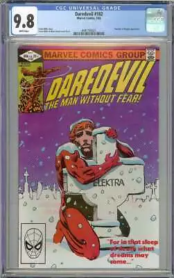 Buy Daredevil #182 Cgc 9.8 White Pages // Punisher & Kingpin Appearance 1982 • 132.02£