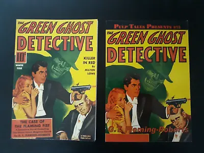Buy 1940s Pulp Fiction Detective Crime Comics The Green Ghost Detective Reprints • 11.61£