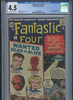 Buy Fantastic Four #7 1962 CGC 4.5 (1st App Of Kurrgo) • 271.81£