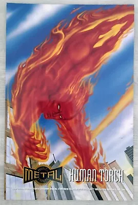 Buy Marvel Metal Print Human Torch 6.5 X 10 (1995) Preowned Good Condition • 6.28£