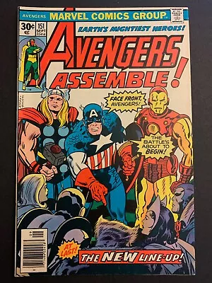Buy Avengers 151 VG-FN -- New Lineup! Kirby Cover Marvel 1976 • 9.32£