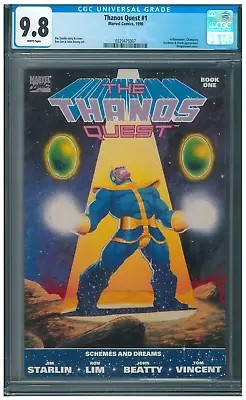 Buy Thanos Quest #1 CGC 9.8 White Pages 1990 Infinity Stones • 127.74£