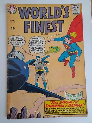 Buy World's Finest #153 Nov 1965 Good/VGC 3.0 Inc The Panel Of Batman Slapping Robin • 79.99£