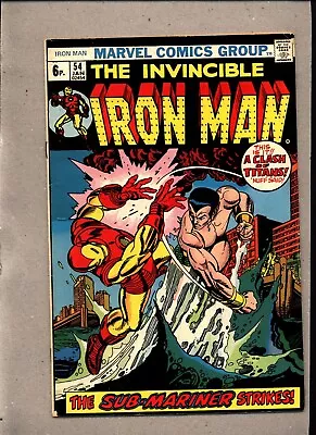 Buy Invincible Iron Man #54_january 1973_vg_ The Sub-mariner Strikes _bronze Age Uk! • 0.99£