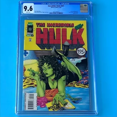 Buy Incredible Hulk #441 | CGC 9.6 | PULP FICTION HOMAGE She-Hulk Marvel Comic 1996 • 97.08£