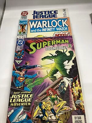 Buy Superman 74. Justice League America 79. Warlock 3. Brand New. See Description. • 27.18£