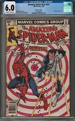 Buy AMAZING SPIDER-MAN #201 1980💥CGC 6.0 Classic Cover With Punisher! Newsstand!  • 116.48£