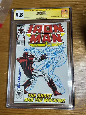 Buy Iron Man #219 CGC Signature Series 9.8 White Pages Bob Sharen Sig 1st Ghost • 271.81£