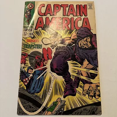 Buy Captain America # 108 | STAN LEE & JACK KIRBY Silver Age Marvel Comics 1966 VG+ • 6.98£