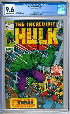 Buy Incredible Hulk 127 CGC Graded 9.6 NM+  Marvel Comics 1970 • 155.28£