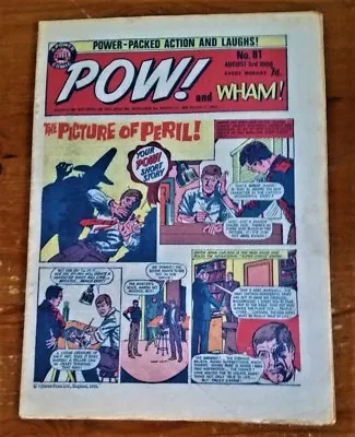 Buy POW! #81 Odhams Press 1968 - MARVEL UK SPIDER-MAN FANTASTIC FOUR COMIC • 6£