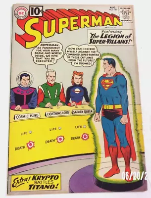 Buy Superman #147 1961 Vg+ Some Gloss  Swan Homage Cov,7th App,krypto Vs Titano • 97.08£