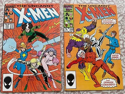 Buy Uncanny X-Men Marvel Comics Bundle Job Lot 215 & 218 ChrisClaremont VF Condition • 5.50£