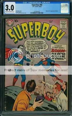 Buy Superboy #68 CGC 3.0 DC 1958 1st Bizarro! Superman Villain! New Case! G7 311 Cm • 698.95£