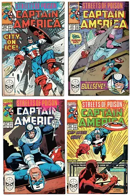 Buy Captain America #372-375 (1990) - Streets Of Poison Parts 1-4 Gruewald / Lim • 10.09£