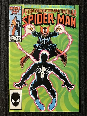 Buy Peter Parker, The Spectacular Spider-Man #115 Dr. Strange- Black Suit 1986 • 4.67£