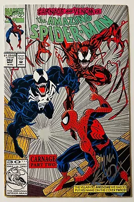 Buy Marvel~ 1992~ Amazing Spider 362~ Second Carnage~ Bagley Signed~ NM • 23.34£