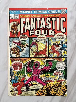 Buy Fantastic Four #140 (1973) VF- Origin Of Annihilus • Buscema • Bronze Age • 9.28£