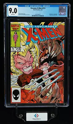 Buy Uncanny X-Men #213 ~ CGC 9.0 ~ Wolverine Vs Sabretooth ~ Marvel (1987) • 54.35£