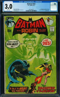 Buy Batman 232 CGC 3.0 WHITE PAGES • 277.64£