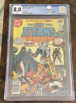 Buy New Teen Titans #2 CGC 8.0 Newsstand 1980 Custom Label • 108.73£