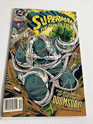 Buy Superman The Man Of Steel # 18 Newsstand - 1st Full Doomsday VF+ NM- • 9.31£