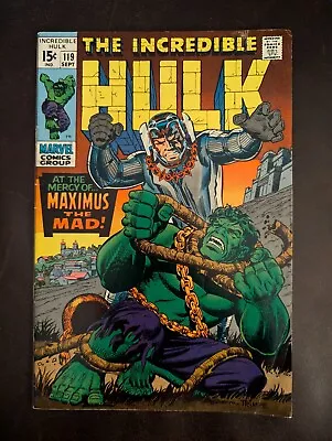 Buy Incredible Hulk #119 - VG OWP -  Maximus Appearance - Marvel 1969 • 27.96£