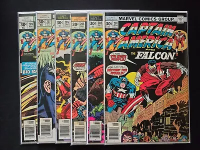 Buy (LOT 6) Captain America #s 201 202 204 205 207 & 209 Marvel Comics 1976 1977 • 15.52£