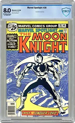Buy Marvel Spotlight #28 CBCS 8.0 1976 18-31B6633-007 1st Solo Moon Knight App. • 229.10£