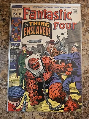 Buy Fantastic Four #91 1st Appearance Of Torgo Silver Age Marvel Comics 1969 FN-VF  • 31.06£