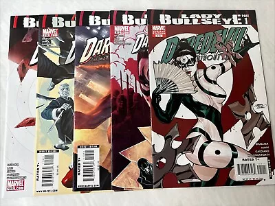 Buy DAREDEVIL #111-115 Complete Set! 111-Variant 1st Lady Bullseye Hit Monkey (2007) • 55.18£