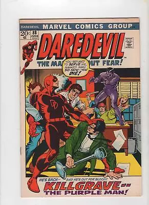 Buy Daredevil #88, VF- 7.5,  Killgrave, Origin Black Widow, 1st Print, 1972 • 31.04£