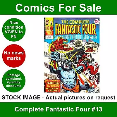 Buy Complete Fantastic Four #13 Comic - VG/FN Clean 1977 - Marvel UK • 3.25£