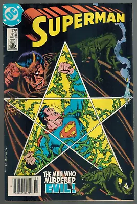 Buy Superman 419  The Man Who Murdered Evil!  1986  F/VF  DC Comic • 3.84£