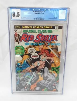 Buy Marvel Feature Series 2 #1 CGC 8.5. Marvel 1975. Red Sonja • 80£