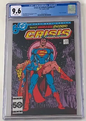 Buy CGC 9.6 NM+  CRISIS ON INFINITE EARTHS #7 Death Of Supergirl, George Perez Cover • 76.88£