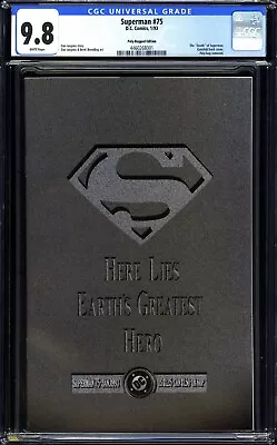 Buy Superman #75 CGC 9.8 NM/MT Death Of Superman! Poly-Bagged Edition DC Comics 1993 • 115.92£