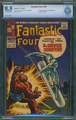 Buy Fantastic Four #55 ⭐ CBCS 8.5 ⭐ Thing Vs. Silver Surfer! Silver Age Marvel 1966 • 357.10£